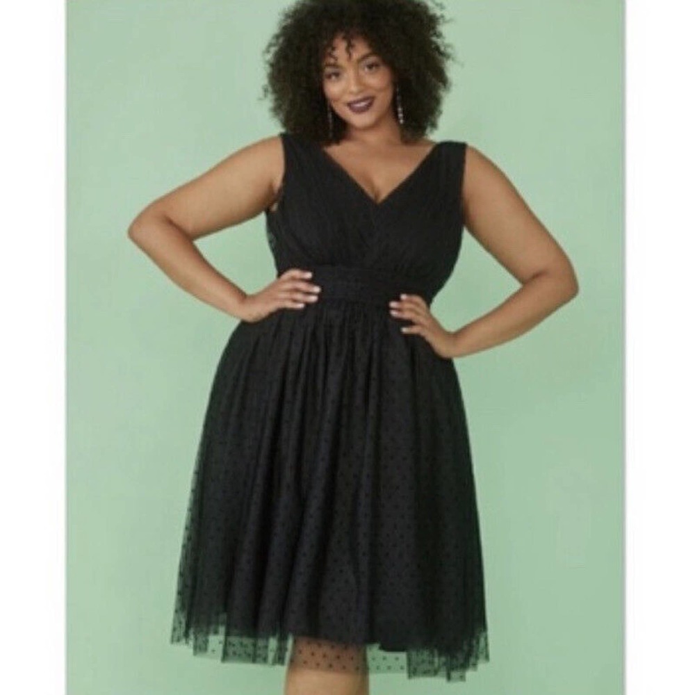 ModCloth Darling of Debonair Dress in Black SZ 14